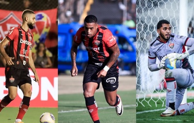 Vitória tem três jogadores titulares pendurados contra o Vasco; confira