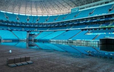 Reveladas imagens intrigantes da Arena do Grêmio após águas recuarem