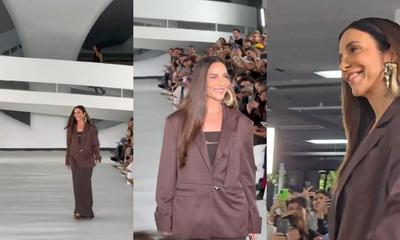 VÍDEO: Ivete Sangalo surpreende público e surge como modelo em desfile de grife em SP