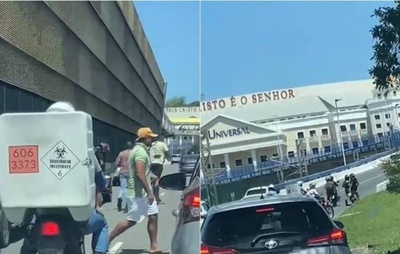 Cachorro paralisa trânsito na avenida ACM após pular de um carro; confira vídeo