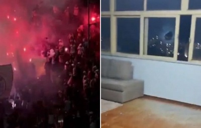 VÍDEO: Apartamento no 2 de julho é atingido por bomba durante festa da torcida do Bahia