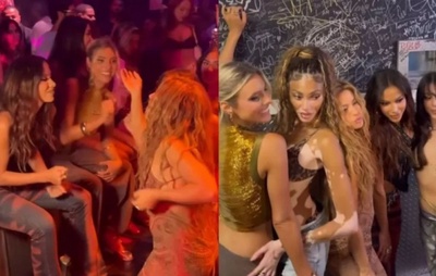 Anitta e Shakira curtem noitada juntas em Miami e levantam rumores de parceria