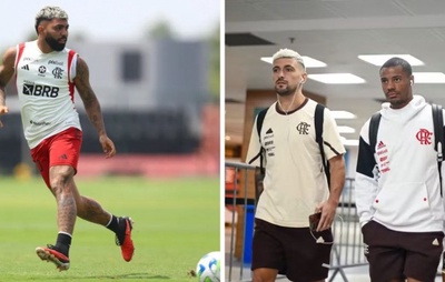 Flamengo: Arrascaeta, Gabigol e De la Cruz treinam e devem jogar contra o Bahia